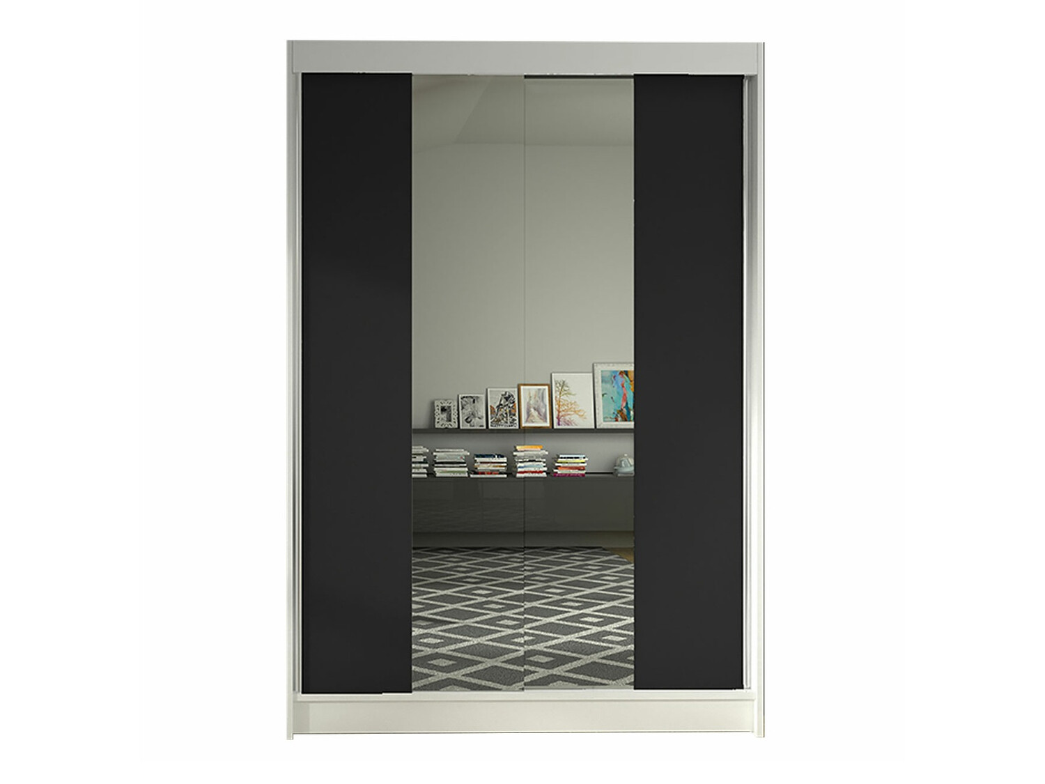 Wardrobe Closico Salvor II (White + Black)