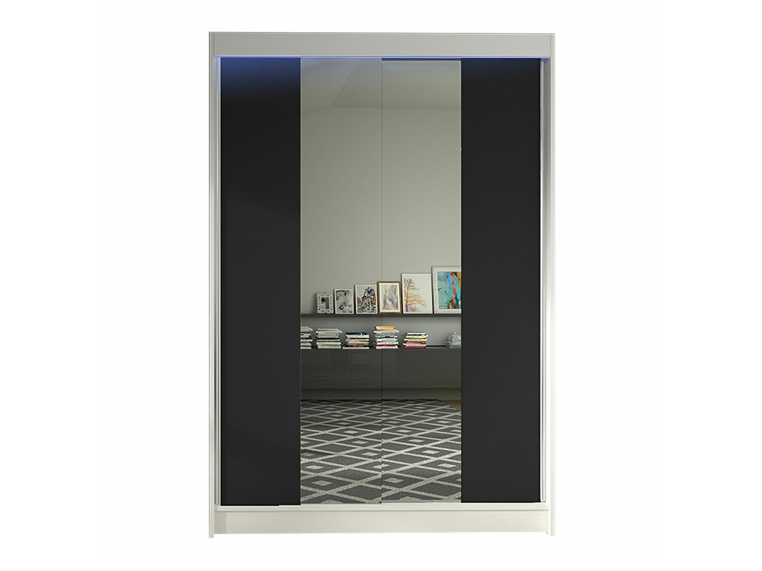 Wardrobe Closico Salvor II (White + Black)