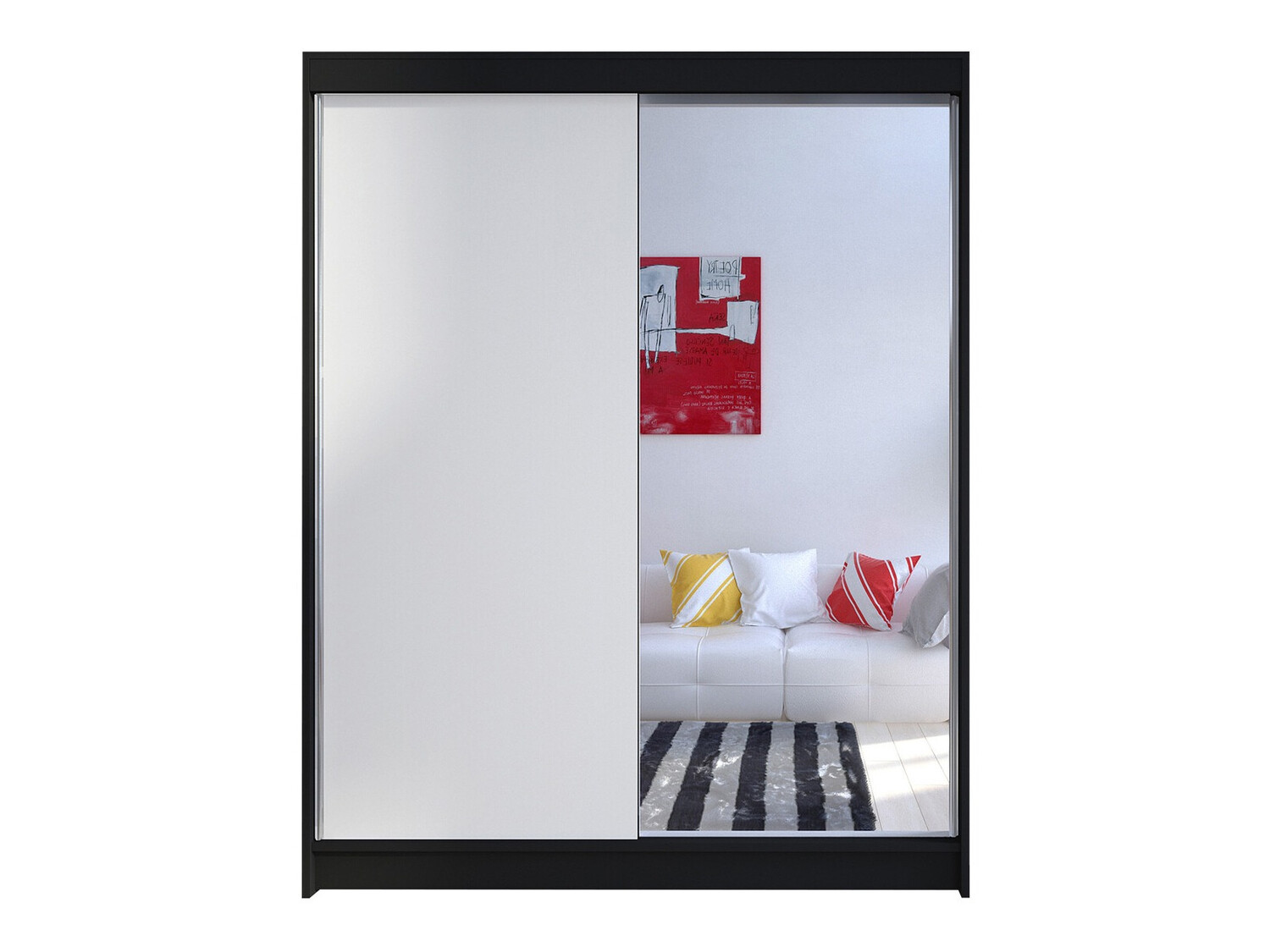 Wardrobe Closico Vastor I (Black + White)