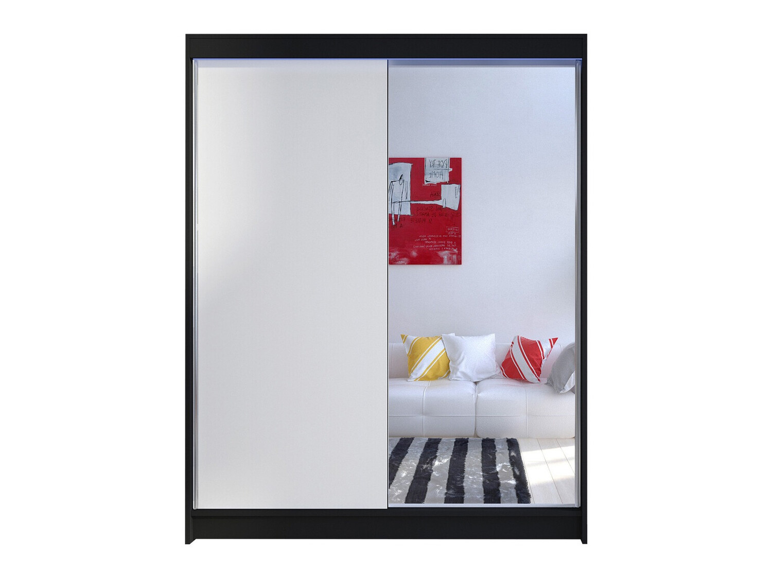 Wardrobe Closico Vastor I (Black + White)