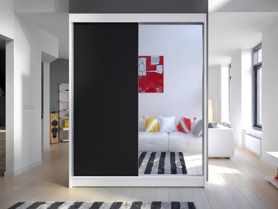 Wardrobe Closico Vastor I (White + Black)