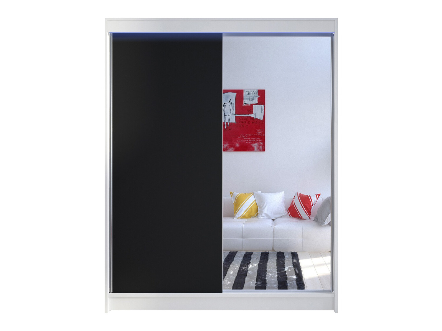 Wardrobe Closico Vastor I (White + Black)