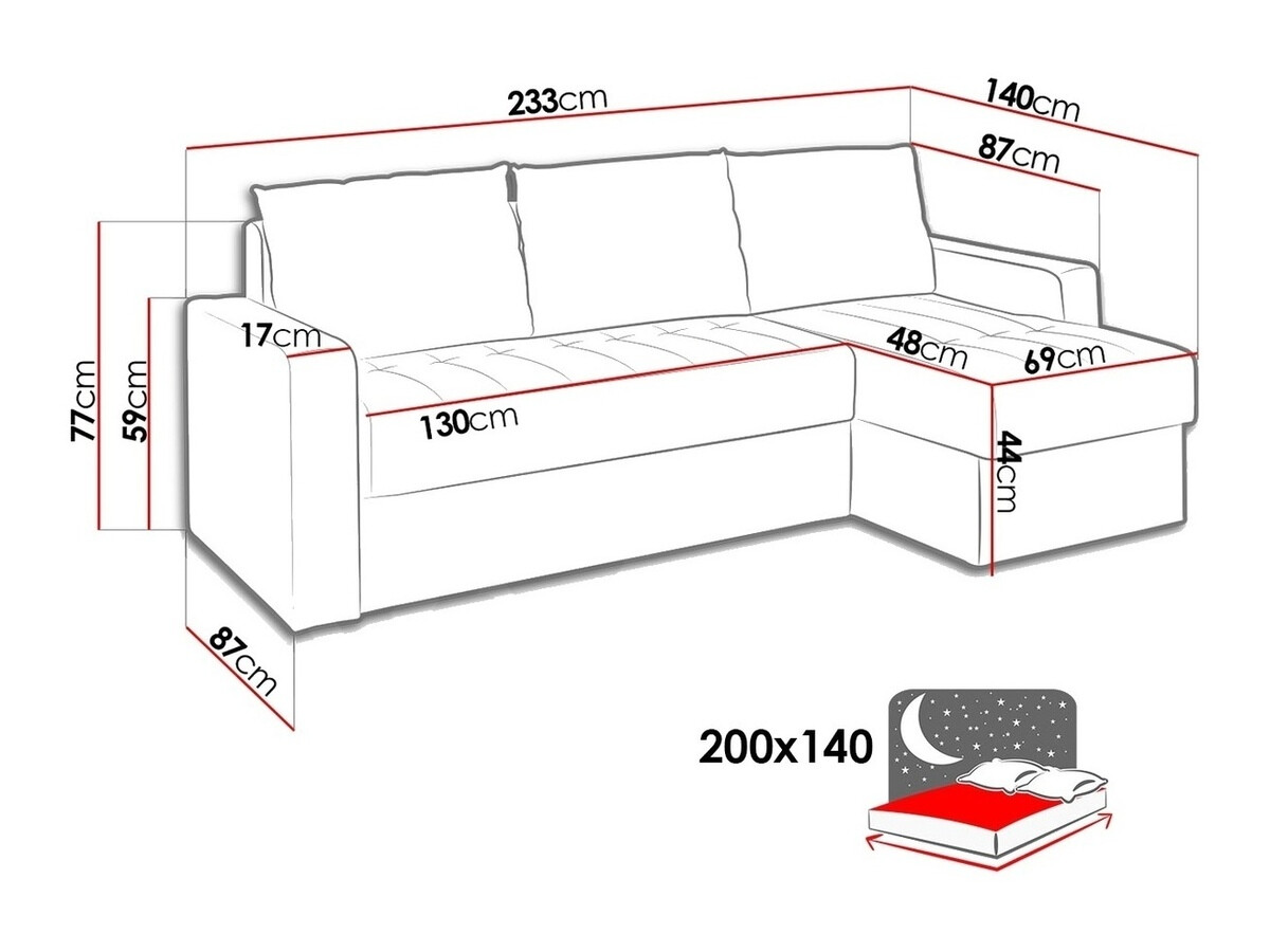 Corner sofa Providence 103 (Bahama 32 + Bahama 16)
