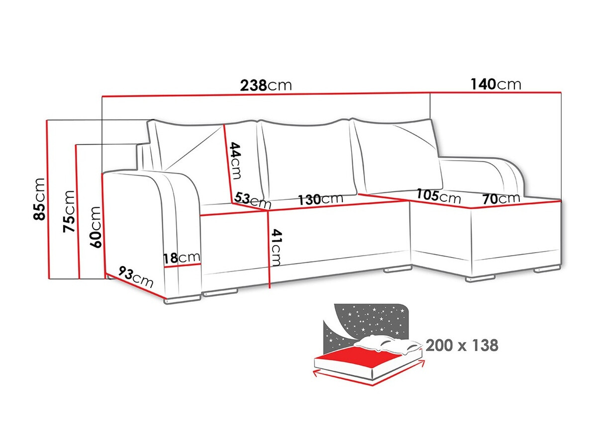 Corner sofa Boulder 102 (Twist 19 + Twist 23)