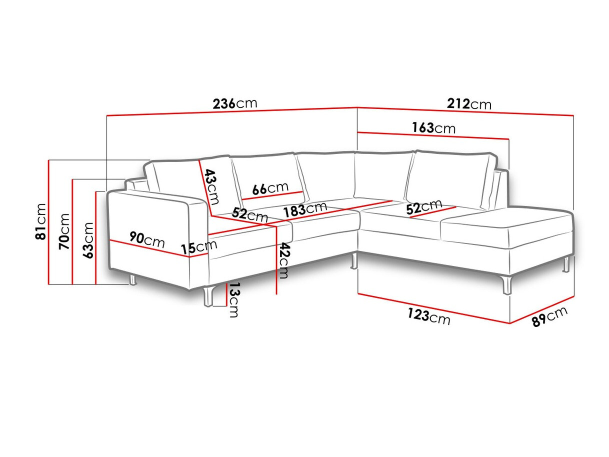 Corner sofa Providence 139 (Tiffany 10)
