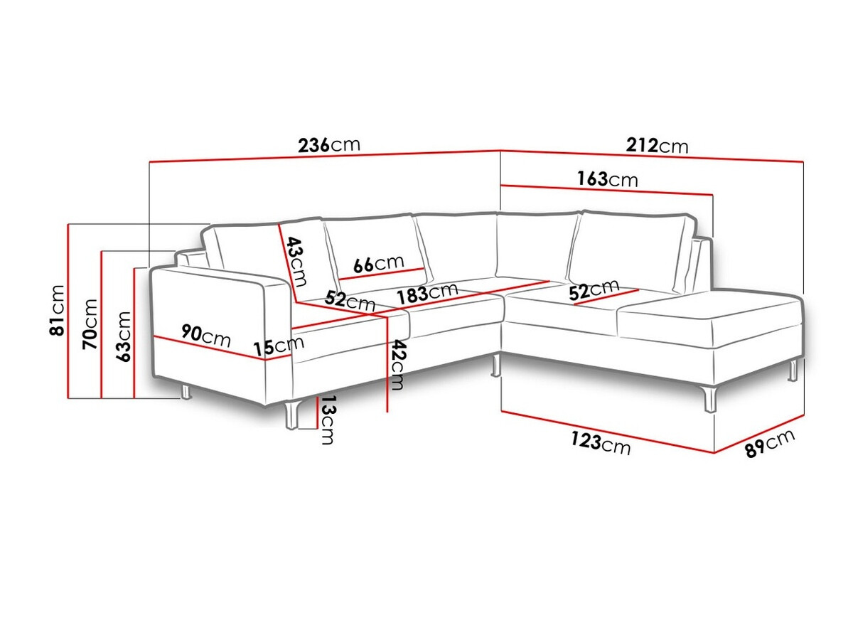 Corner sofa Providence 139 (Tiffany 15)
