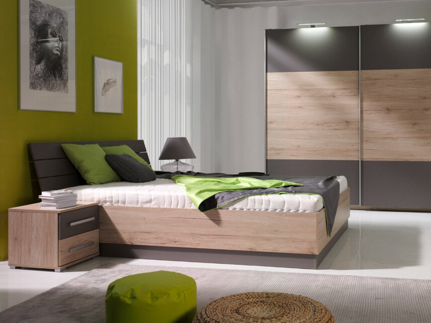Bed Murrieta 149 (San Remo oak + Grey)