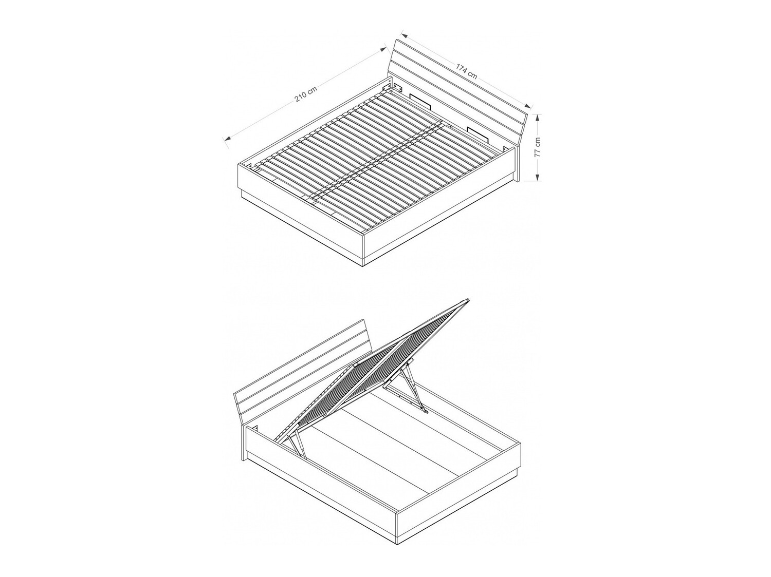 Bed Murrieta 149 (San Remo oak + Grey)