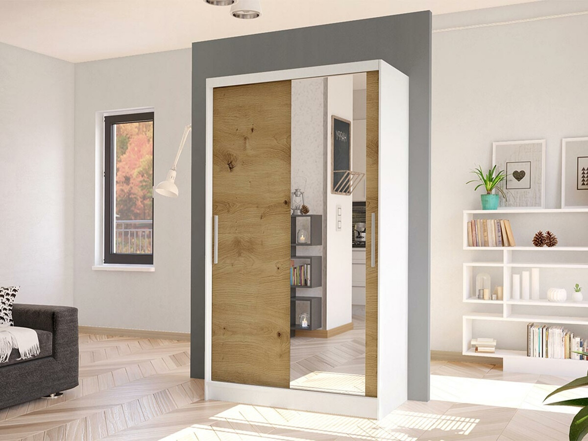 Wardrobe Closico Structor VI (White + Artisan oak)
