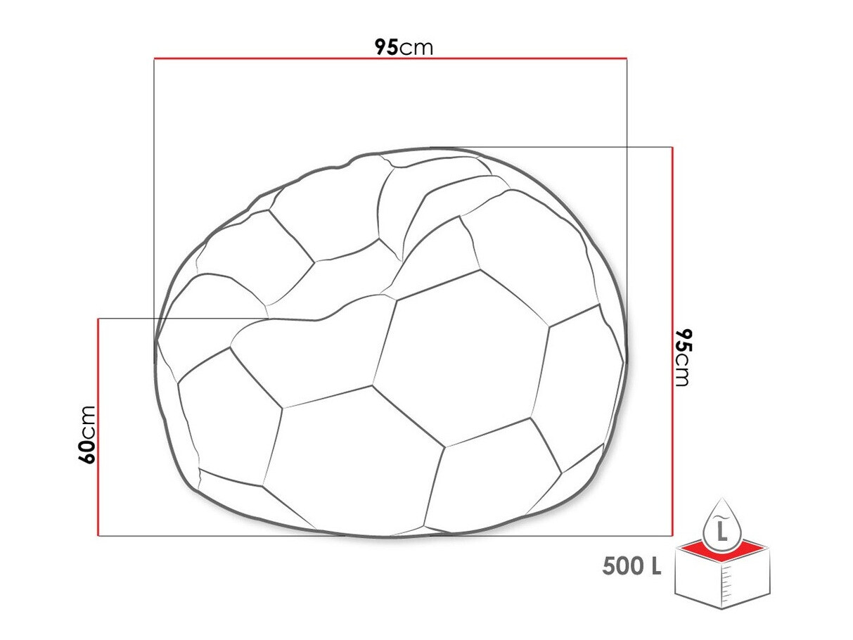 Bean bag Comfivo Pectus (White + Black)