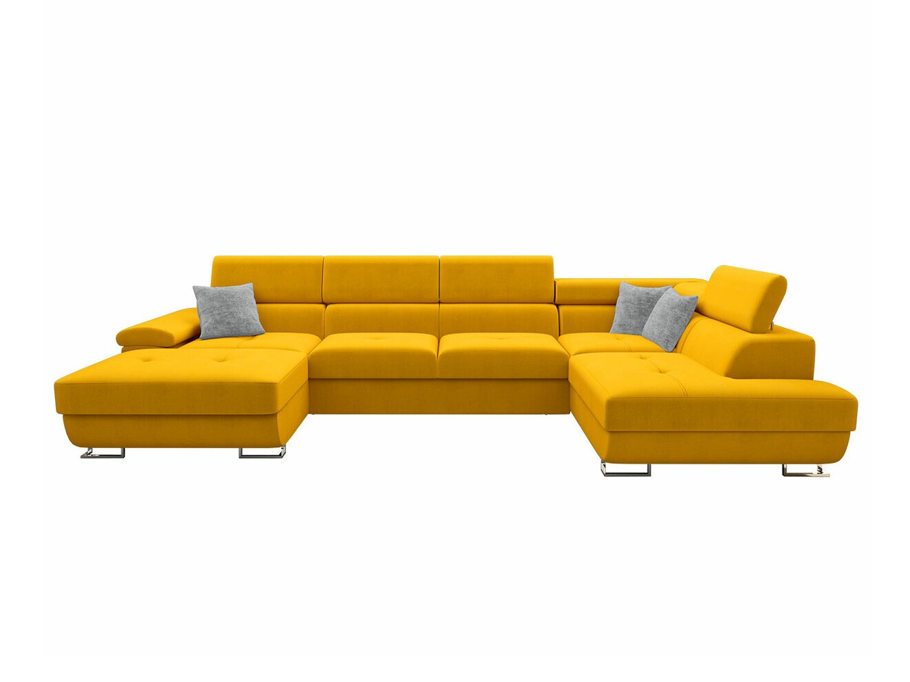 Corner sofa Comfivo Ruta VI (Venus Velvet 2916 + Miu 2059)