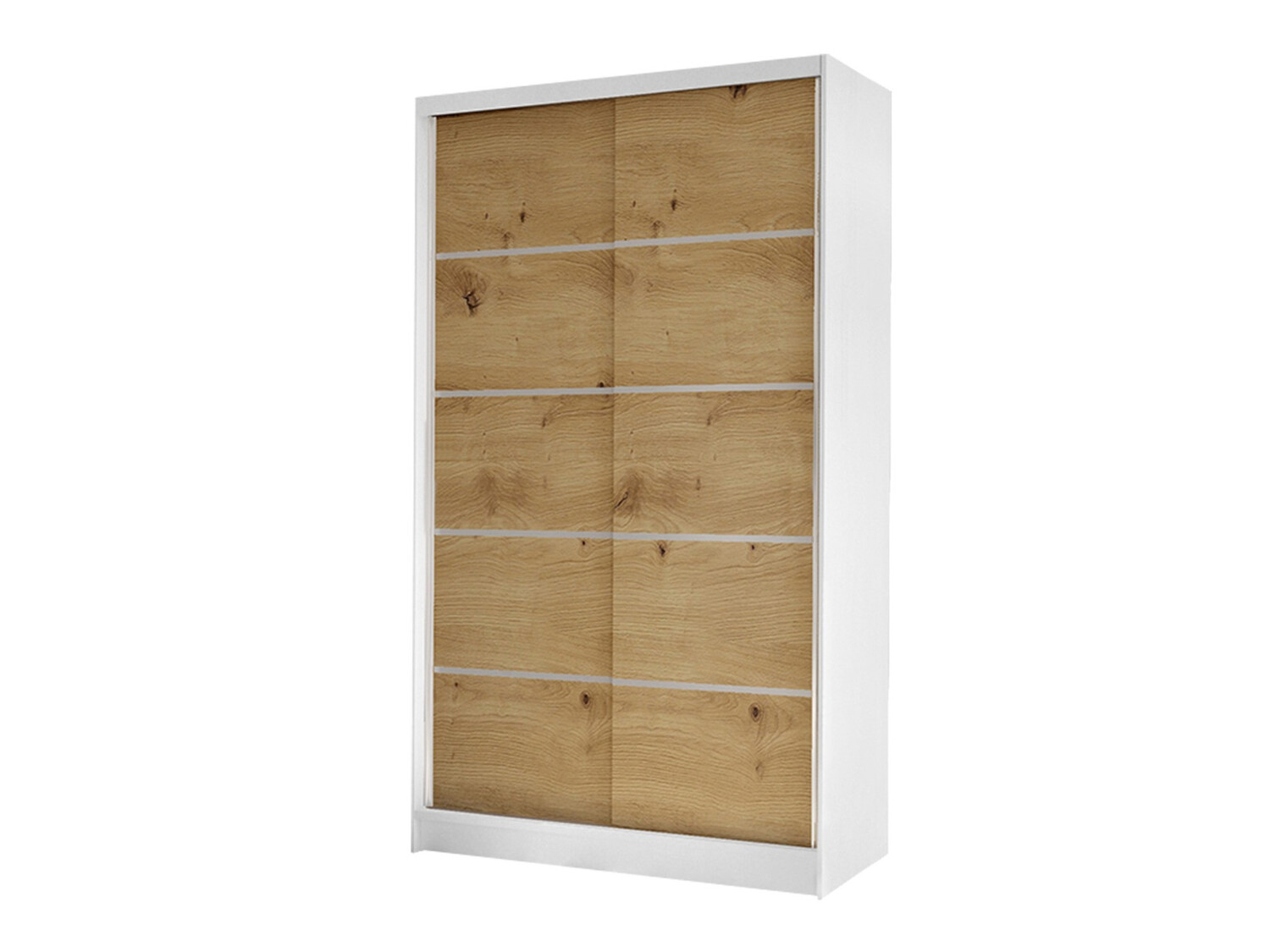Wardrobe Closico Fractor IV (White + Artisan oak)