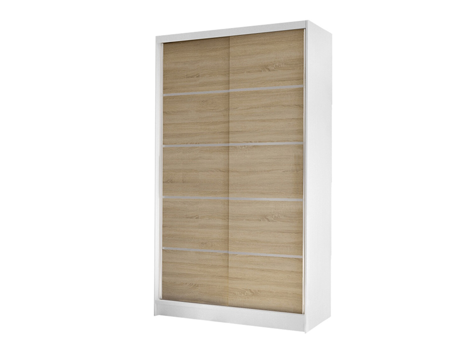 Wardrobe Closico Fractor IV (White + Sonoma oak)