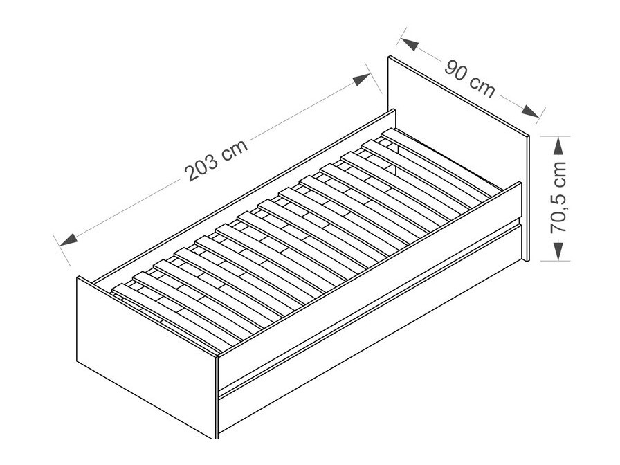 Bed Cirdora 107 (Riviera oak)
