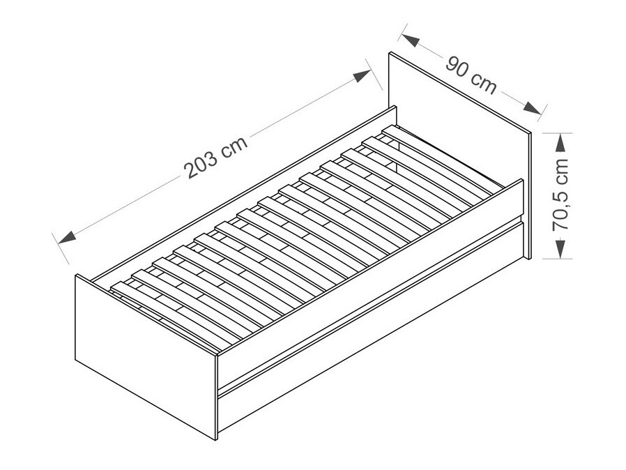 Bed Cirdora 107 (Sonoma oak)