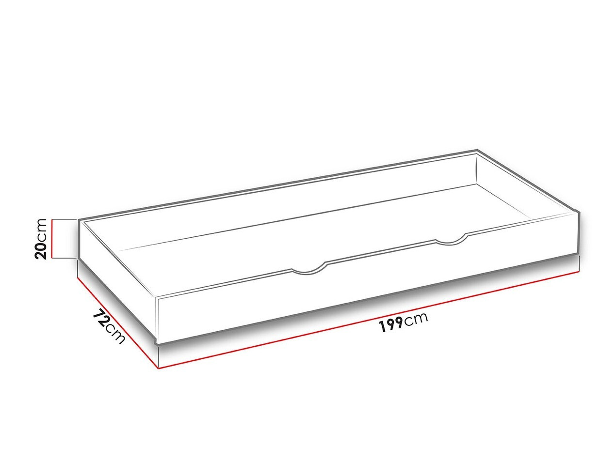 Bed Levtala 112 (Anthracite + White + Pink)