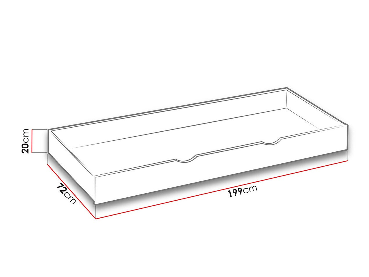 Bed Levtala 112 (Anthracite + White + Turquoise)