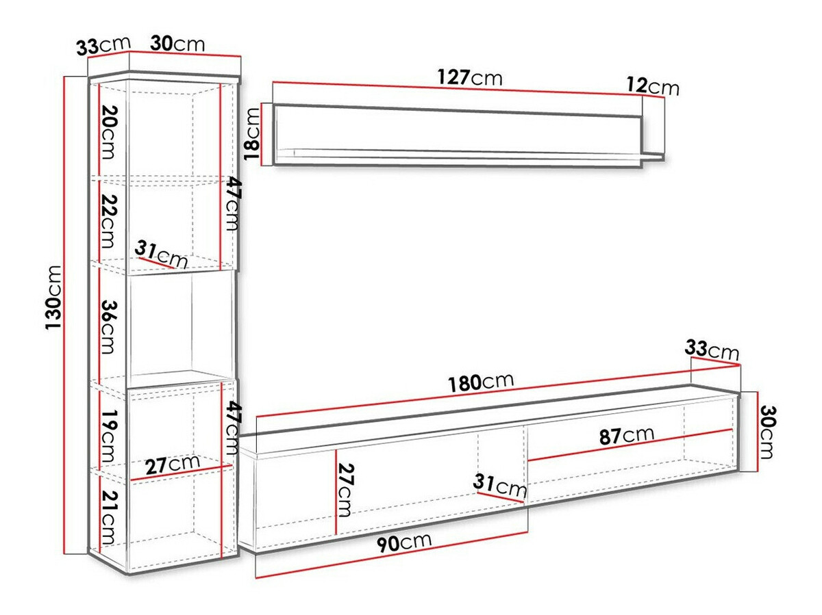 Living room set Sarasota 130 (Wotan Oak)
