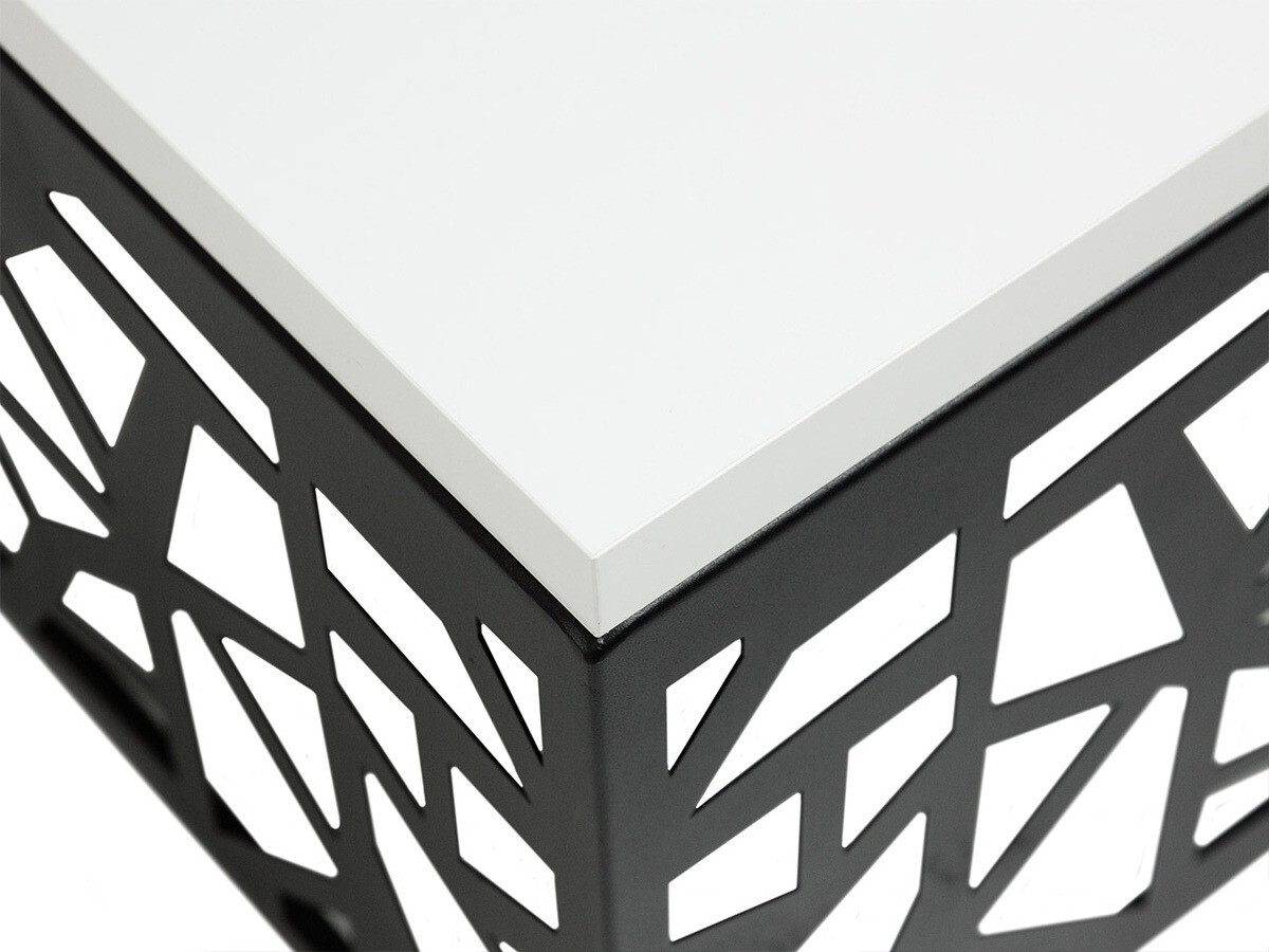 Coffee table Germantown 102 (Matte black + Glossy white)