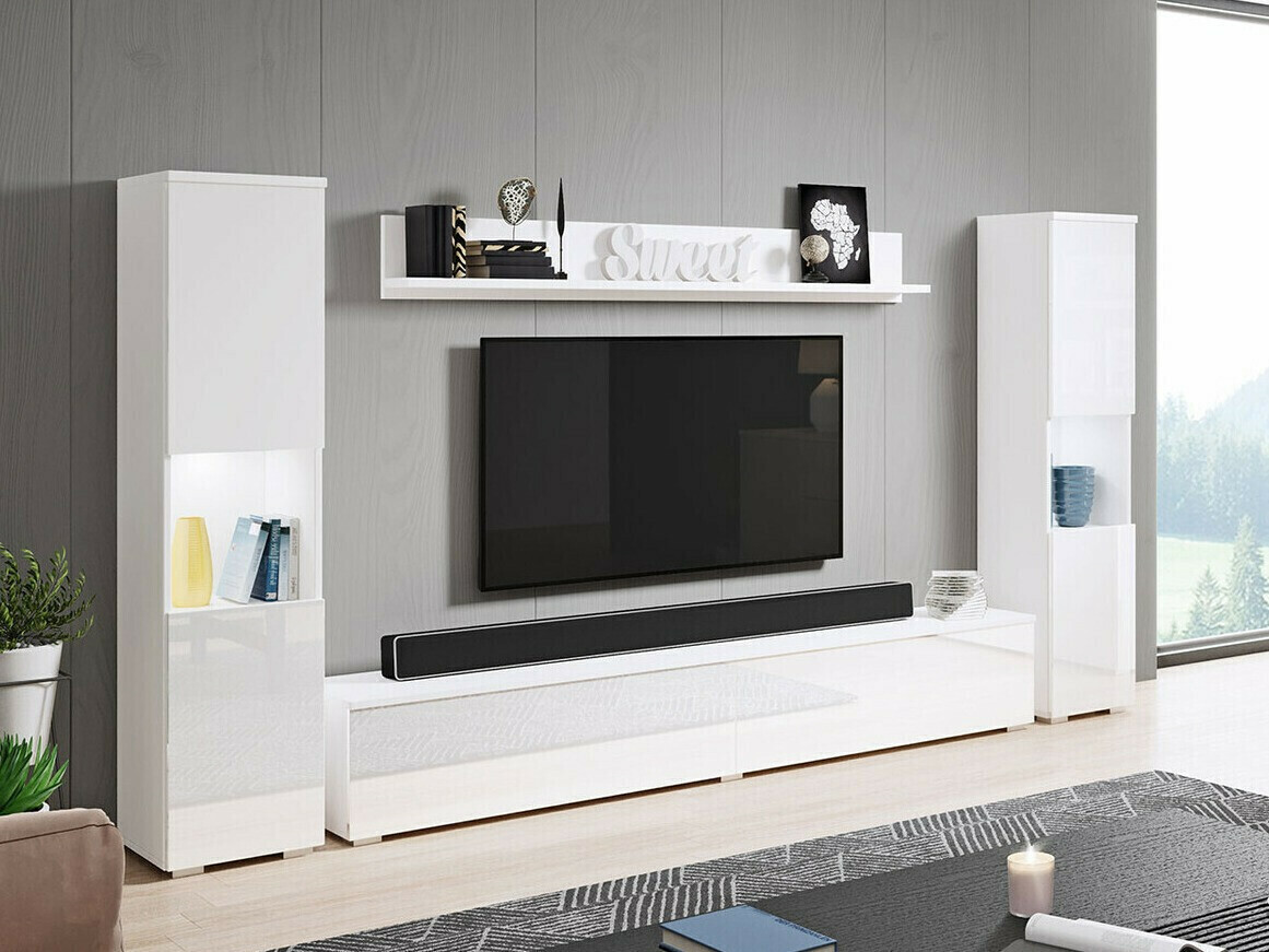 Living room set Sarasota 131 (White + Glossy white)
