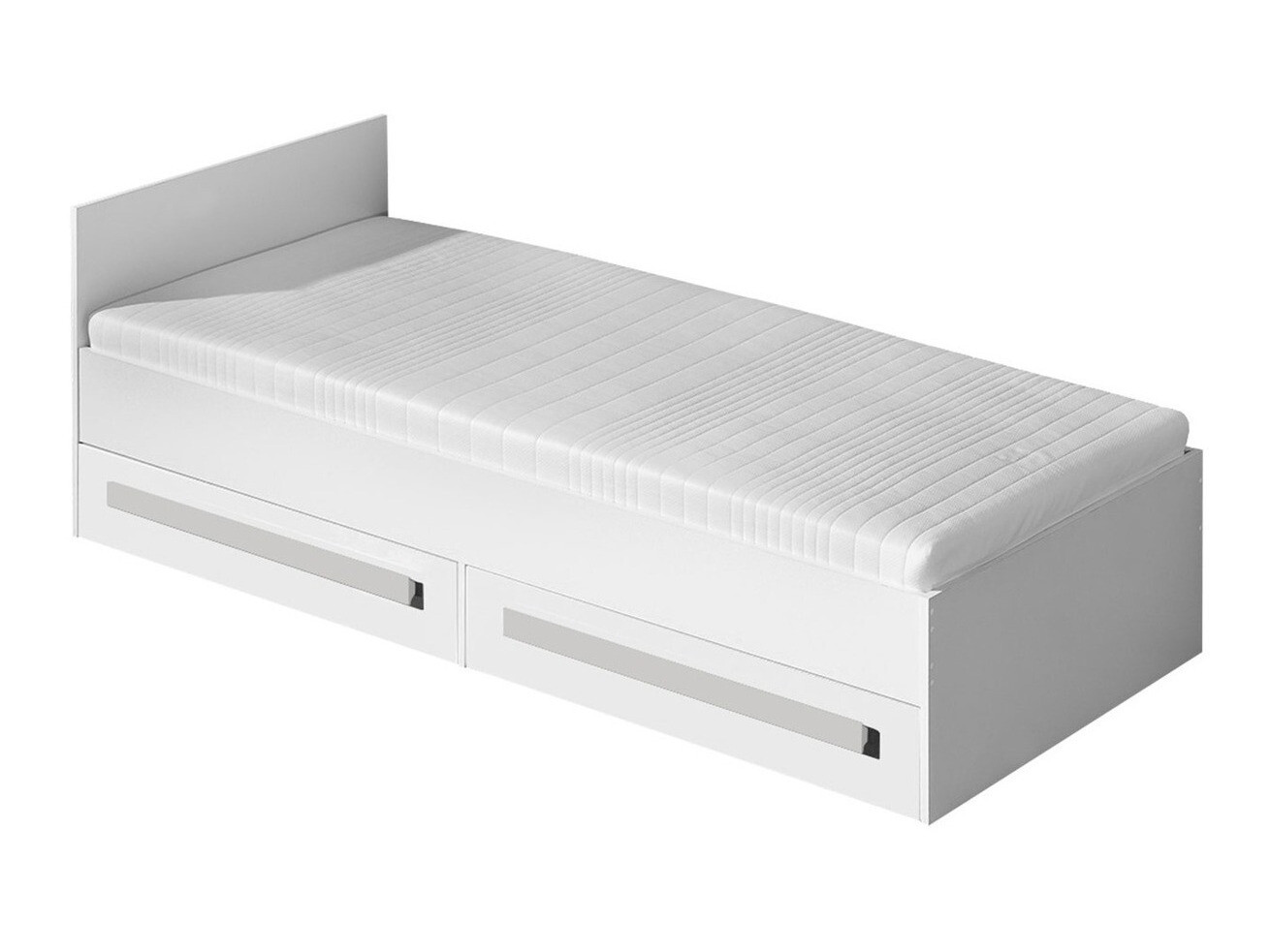 Bed Merevari 102 (White + Glossy white + Grey)