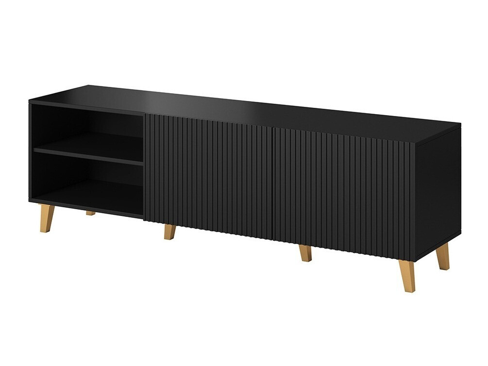 TV stand Dicto (Black + Golden)