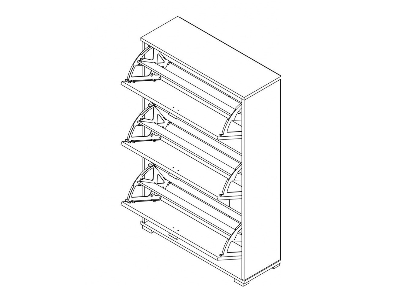 Shoe cabinet Fenmora 102 (White)