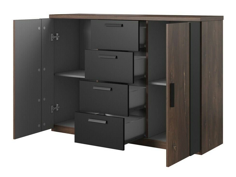 Bedroom set Felelie 108 (Dark Flagstaf oak + Copper)