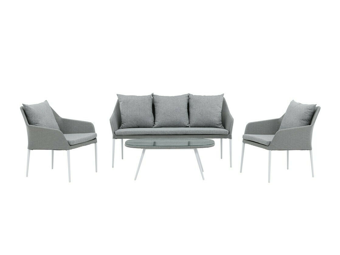 Outdoor furniture set Dallas 3116 (Light grey + White)