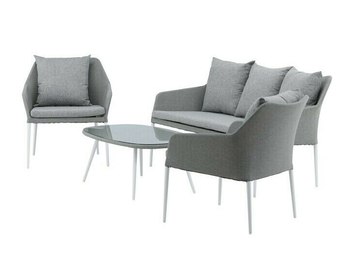 Outdoor furniture set Dallas 3116 (Light grey + White)