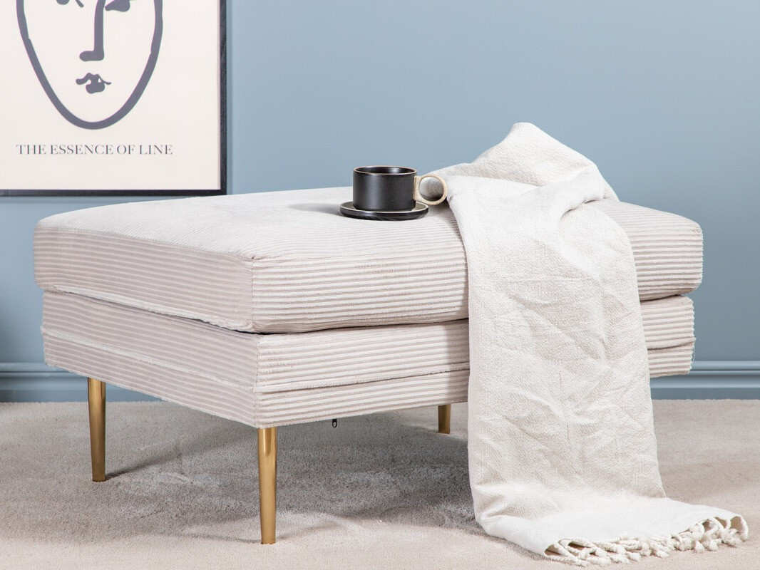 Upholstered bench Dallas 2653 (Beige + Golden)