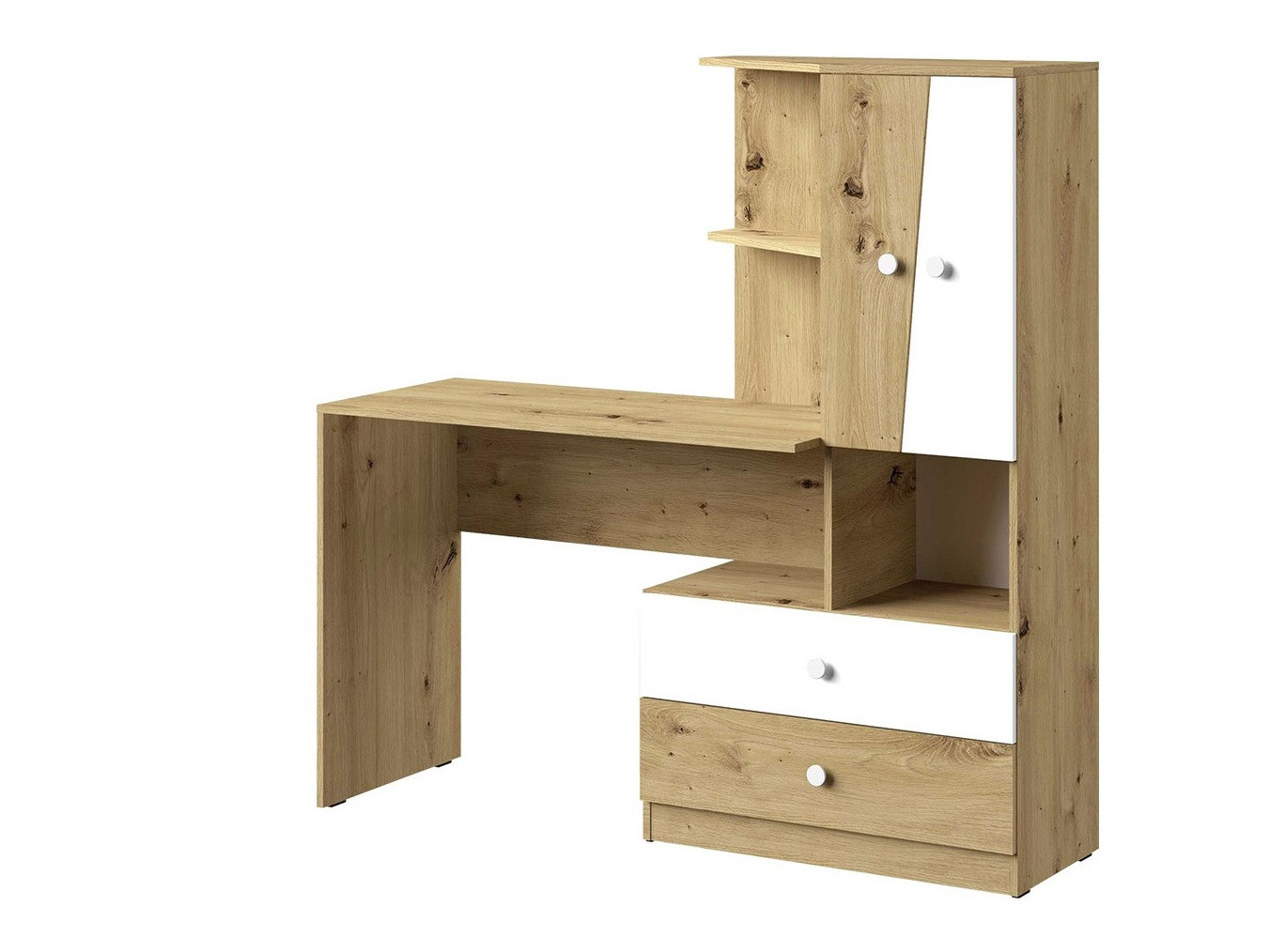 Desk Almira 110 (Artisan oak + White)
