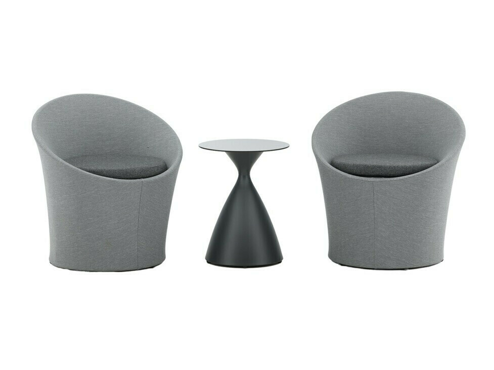 Balcony furniture set Dallas 3118 (Grey + Black)