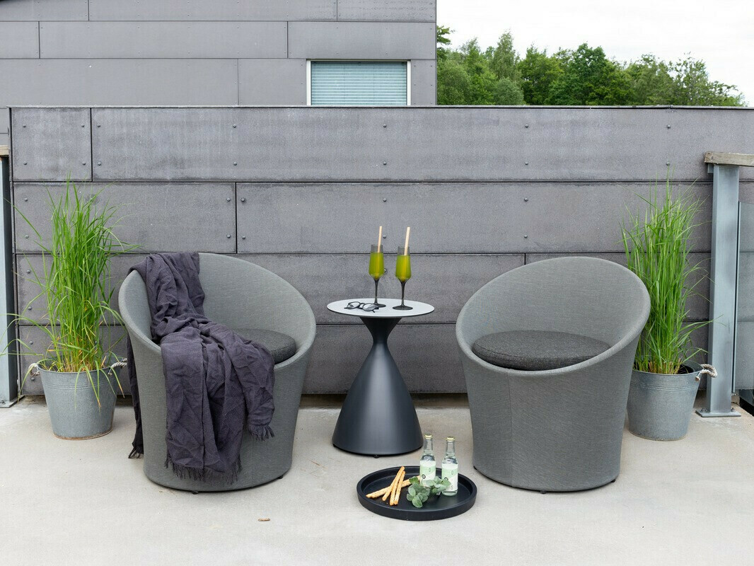 Balcony furniture set Dallas 3118 (Grey + Black)