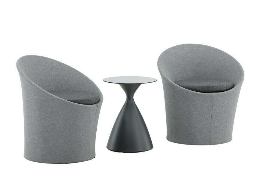 Balcony furniture set Dallas 3118 (Grey + Black)