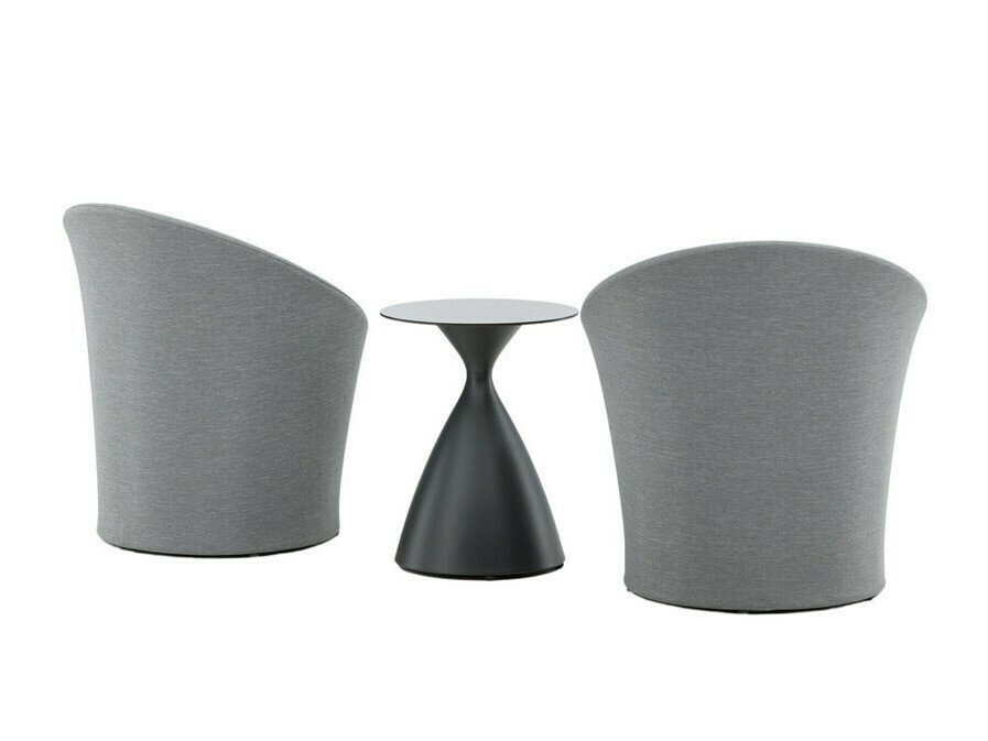Balcony furniture set Dallas 3118 (Grey + Black)