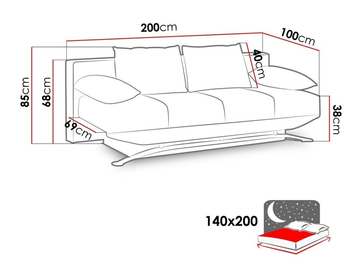 Sofa bed Velum (Soft 010)