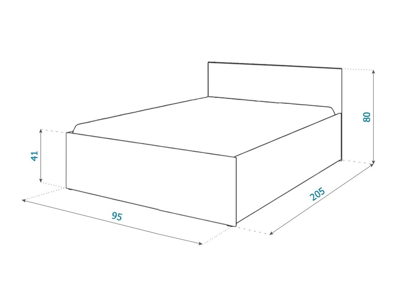 Bed Aurora 157 (White + Grey)