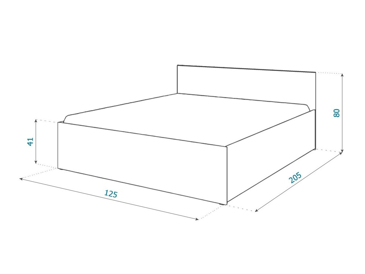 Bed Aurora 157 (White + Grey)