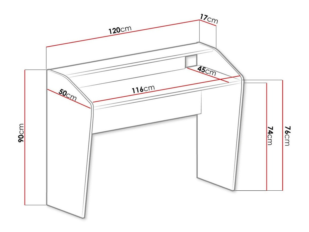 Desk Sorviru 100 (White + Pink)