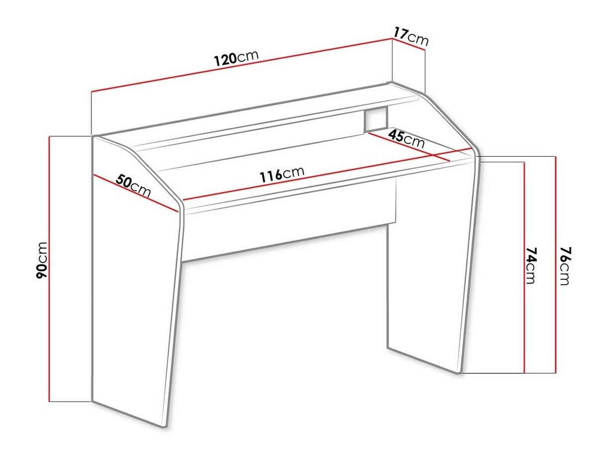 Desk Sorviru 100 (White + Turquoise)
