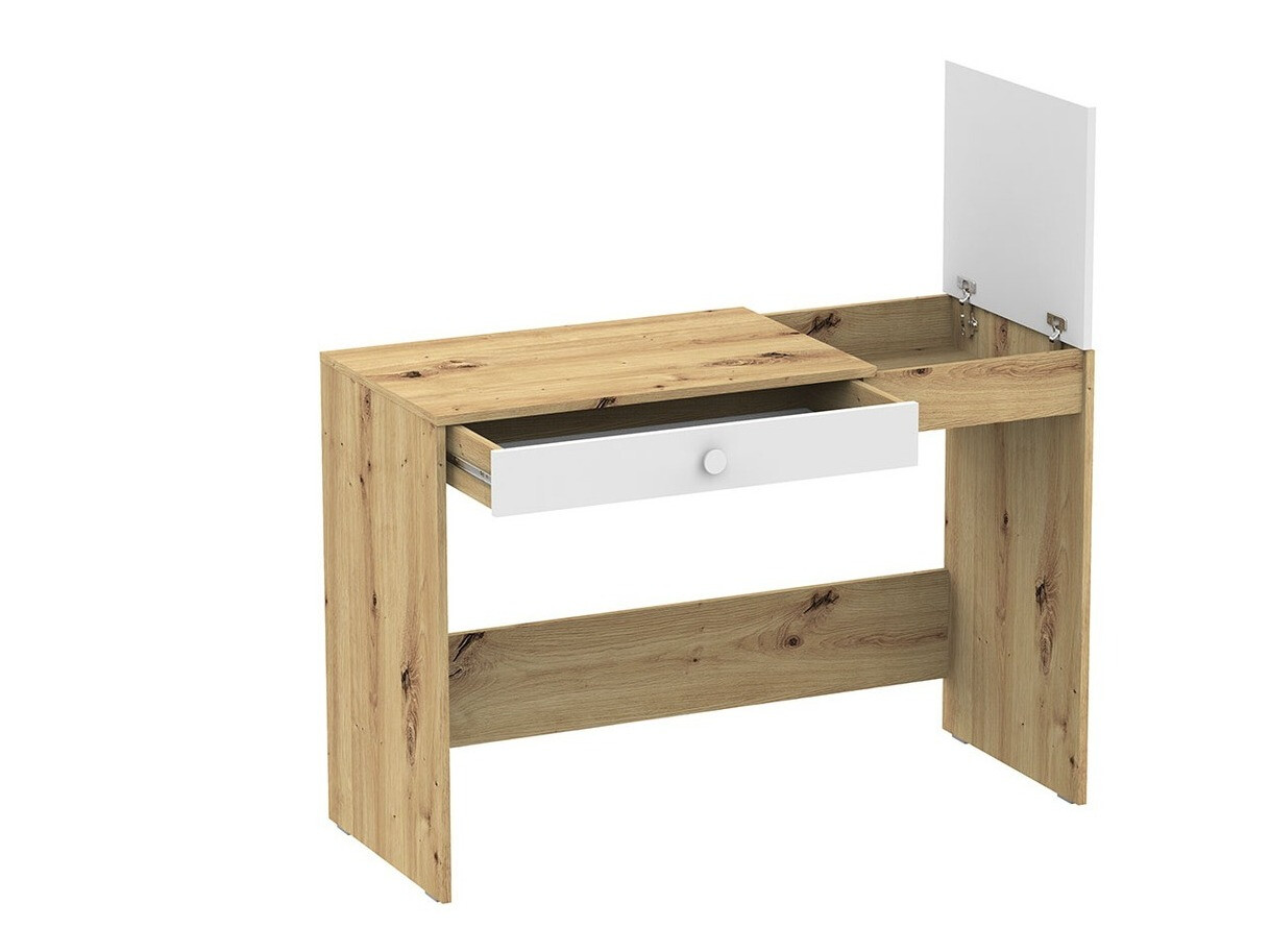 Desk Almira 109 (Artisan oak + White + Grey)