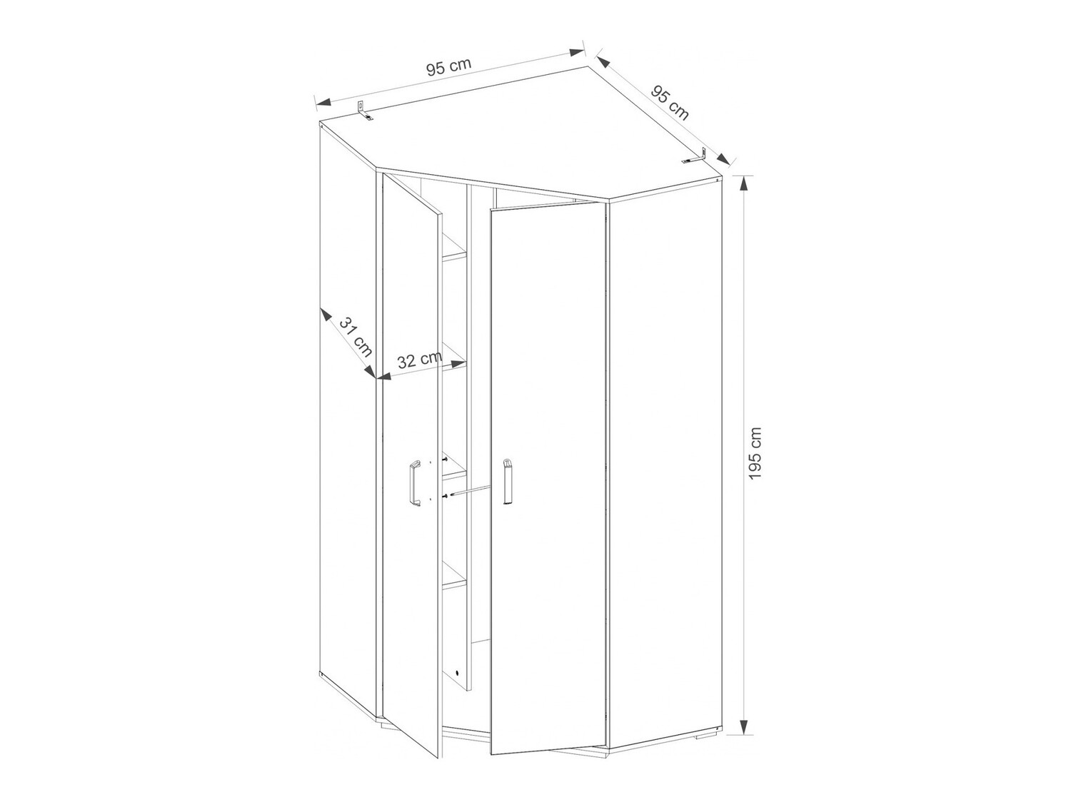 Corner wardrobe Orlveno 119