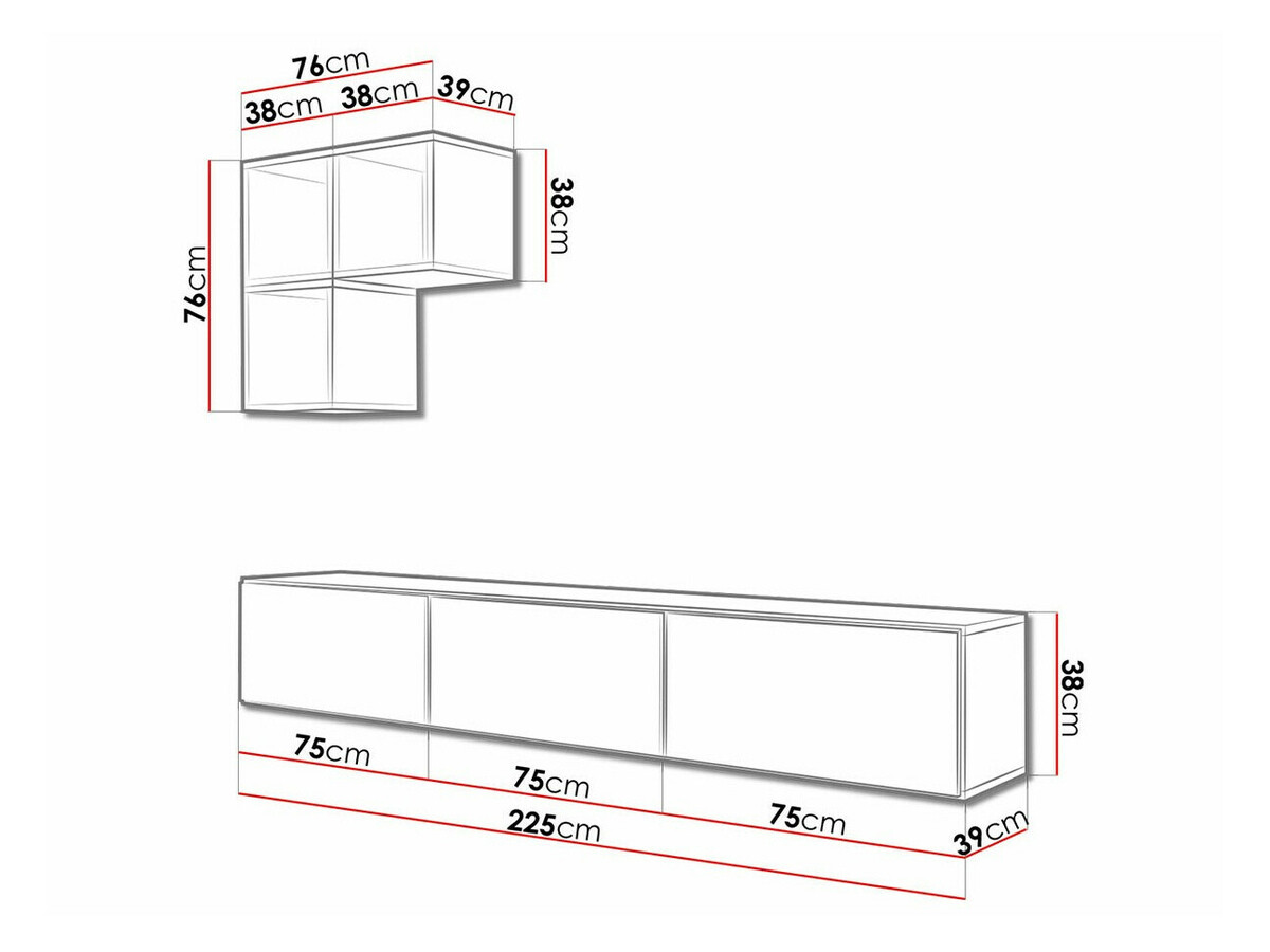 Living room set Corbele 111 (White)