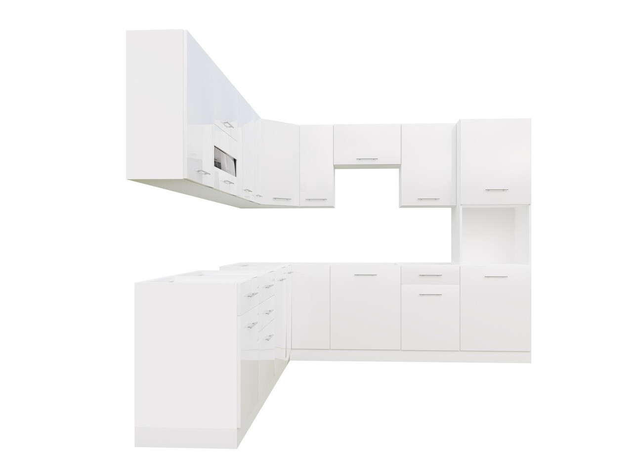 Modular kitchen set Tiffa White 150