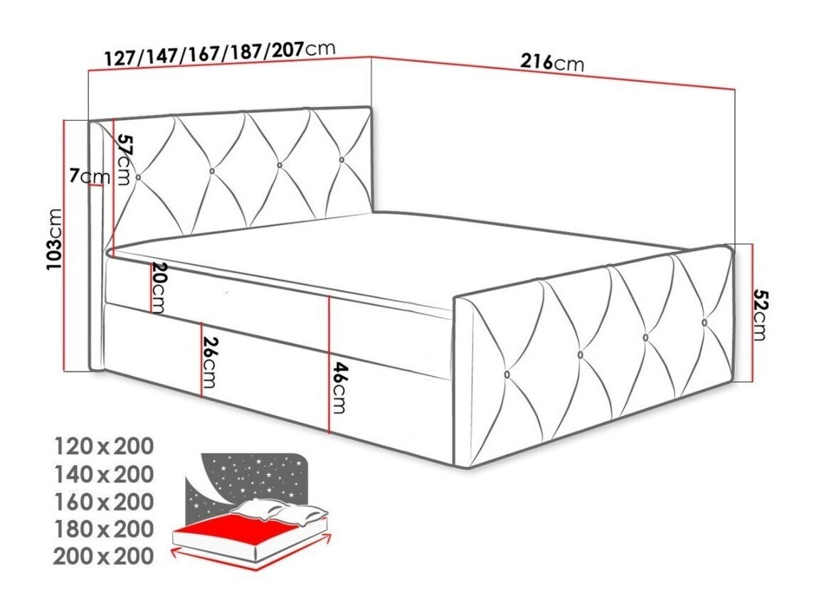 Continental bed Litus I (Zetta 297)