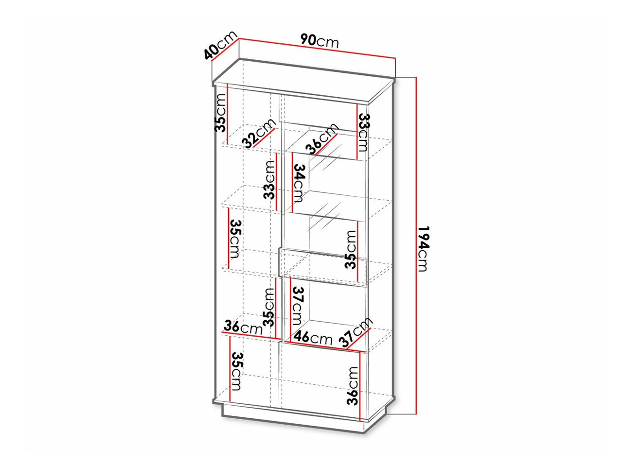 Bookcase Tenodeu 102