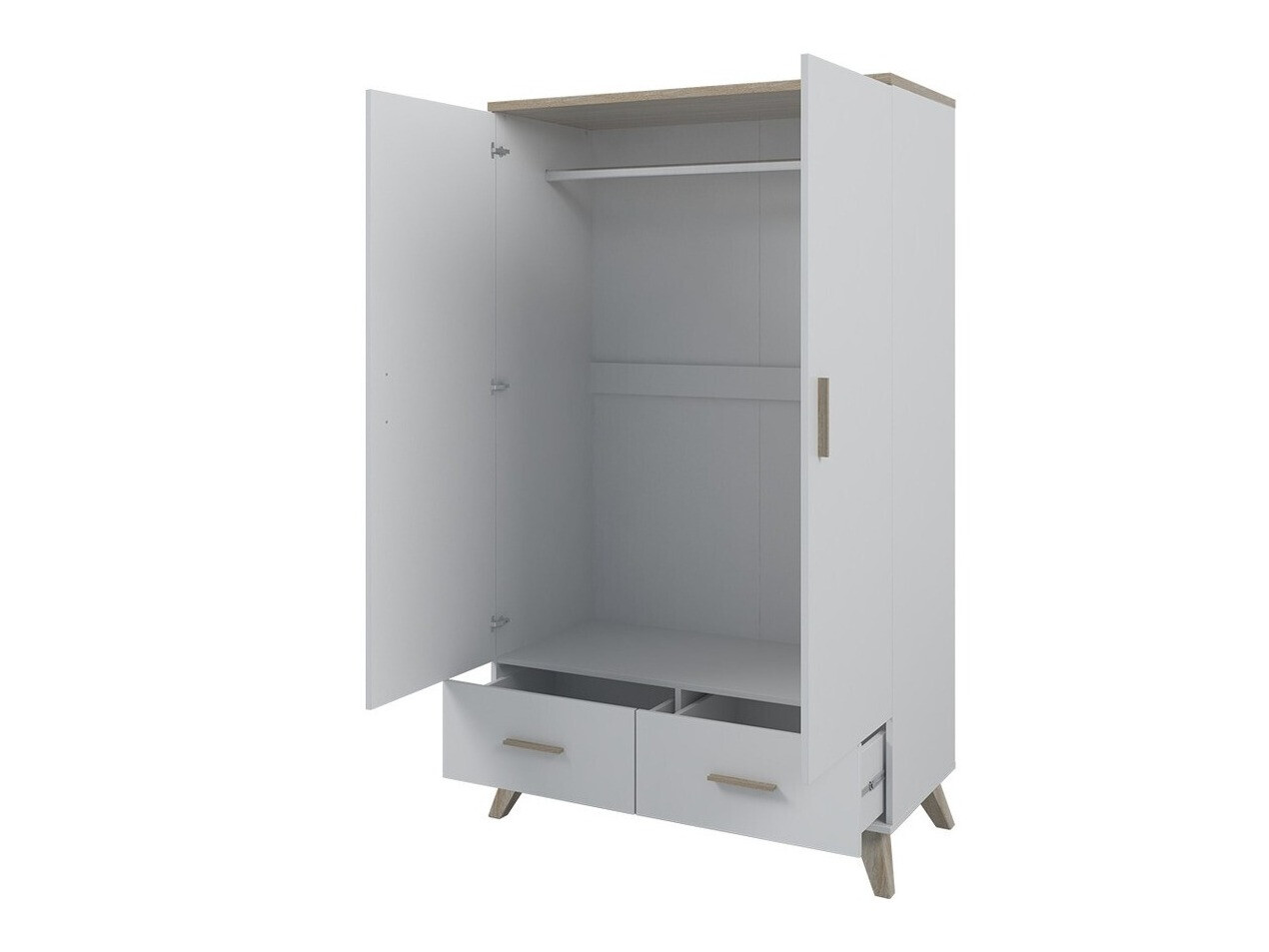 Wardrobe Larfloi 111 (Wotan Oak + Black)