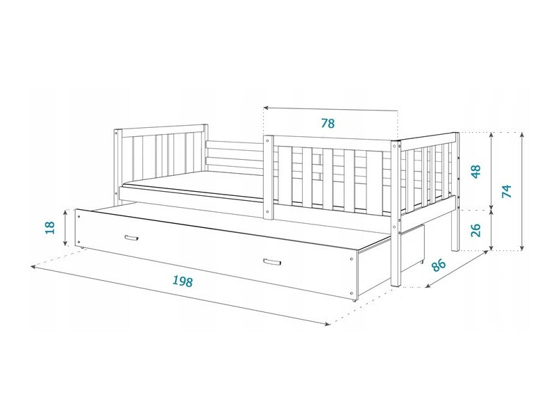 Bed Aurora 149 (Grey)