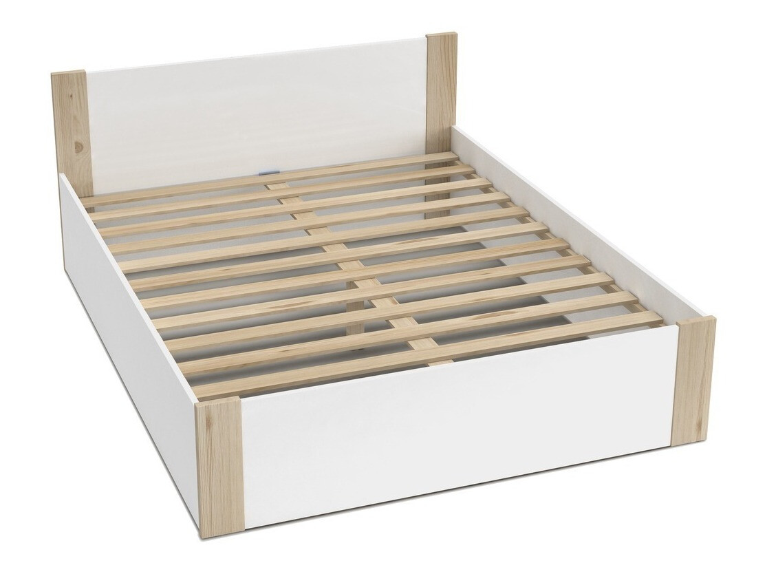 Bed Aurora 154 (White + Pine)